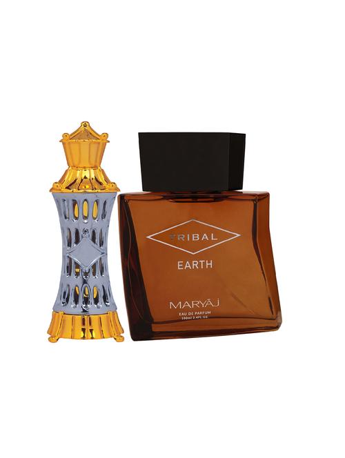 ajmal mizyaan cp alcohol-free attar 14ml for unisex and maryaj tribal earth edp 100ml for unisex + 2 parfum testers free - 17122225 -  Standard Image - 0