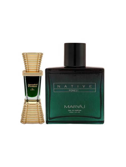 ajmal jannatul firdaus cp 10ml for unisex and maryaj native forest edp 100ml for unisex + 2 parfum testers free - 17122298 -  Standard Image - 0