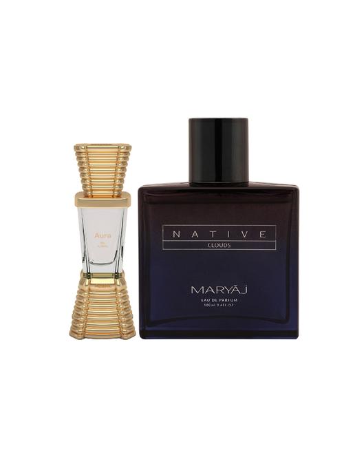 ajmal aura cp alcohol-free attar 10ml for unisex and maryaj native clouds edp 100ml for unisex + 2 parfum testers free - 17122324 -  Standard Image - 0