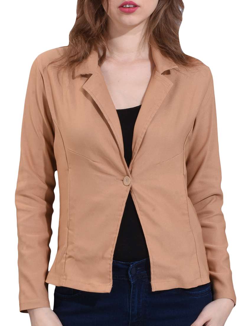 single button casual blazer - 17125950 - Standard Image - 3