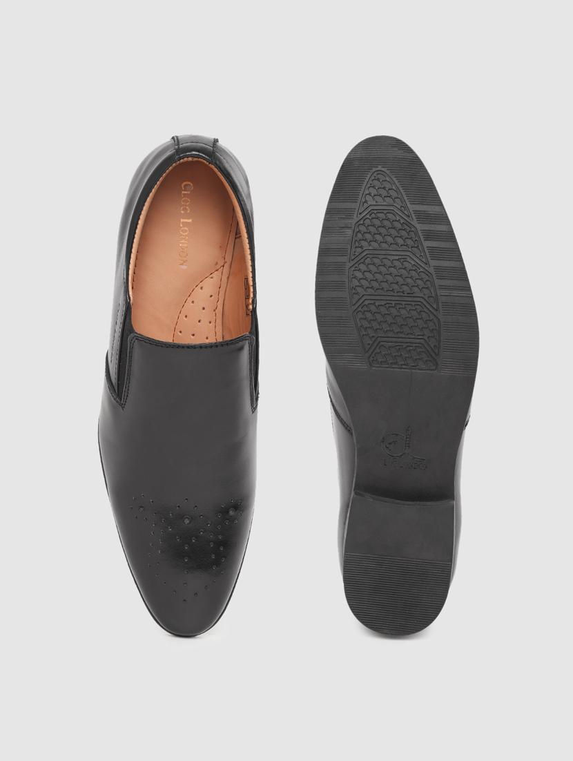 black slip on brouges - 17129542 - Standard Image - 3