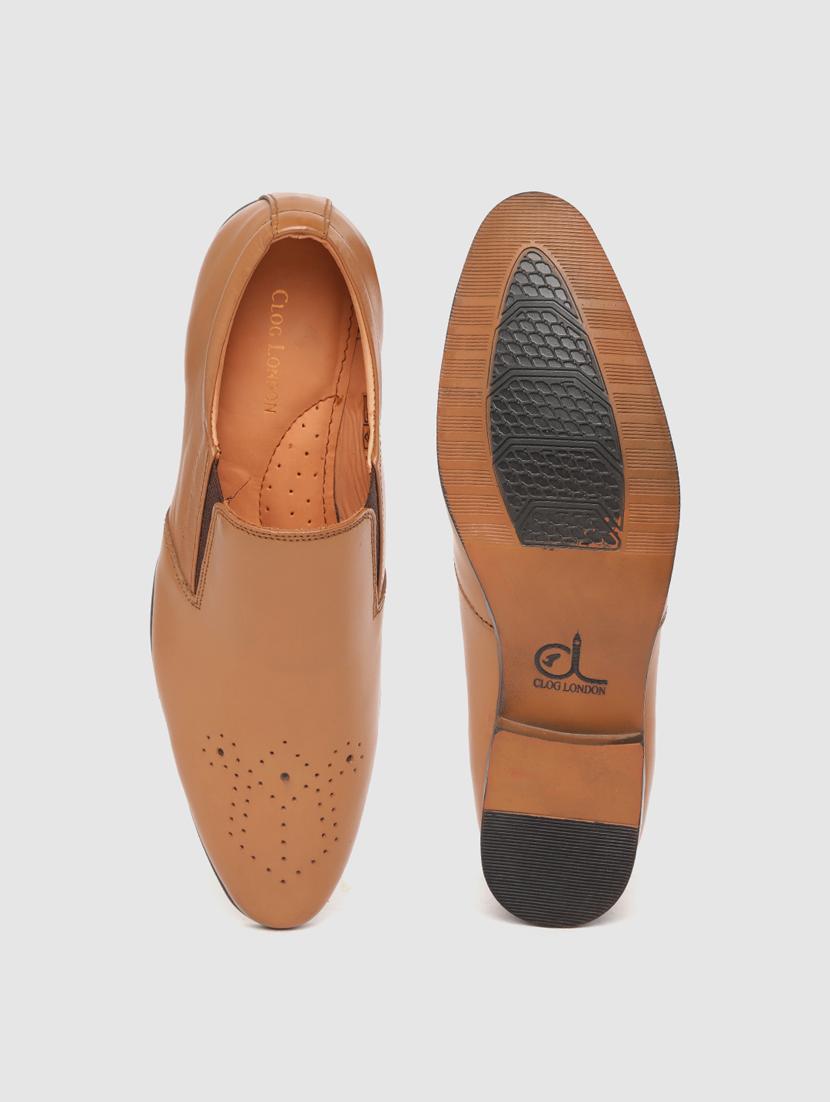 tan slip on brouges - 17129543 - Standard Image - 3