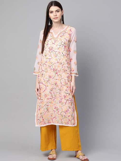 women's straight kurta - 17129885 - Standard Image - 0