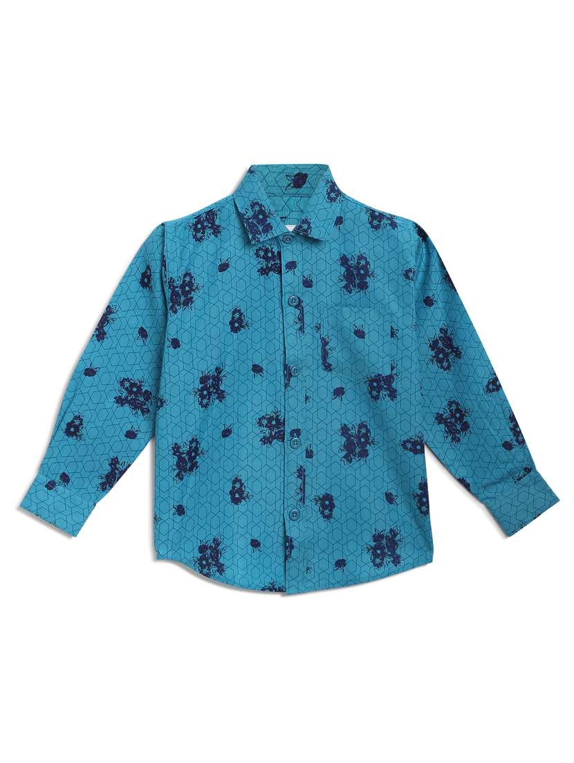 light blue cotton shirt - 17129896 - Zoom Image - 0