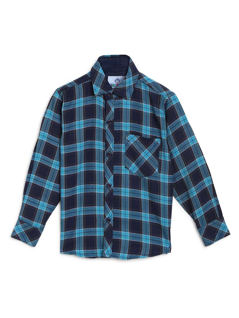 light blue cotton shirt - 17129913 -  Zoom Image - 0