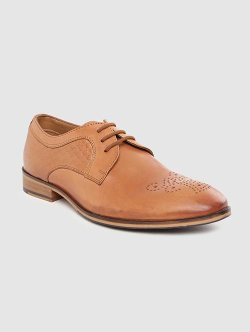 tan lace-up brouges - 17129922 - Standard Image - 0