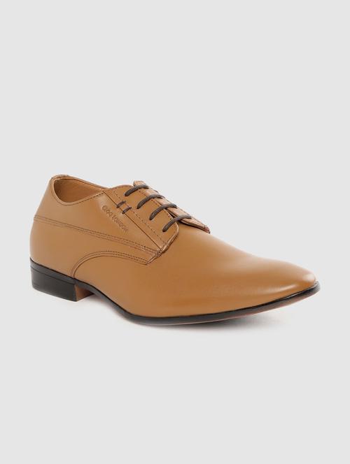 tan lace-up derbys - 17129934 - Standard Image - 0