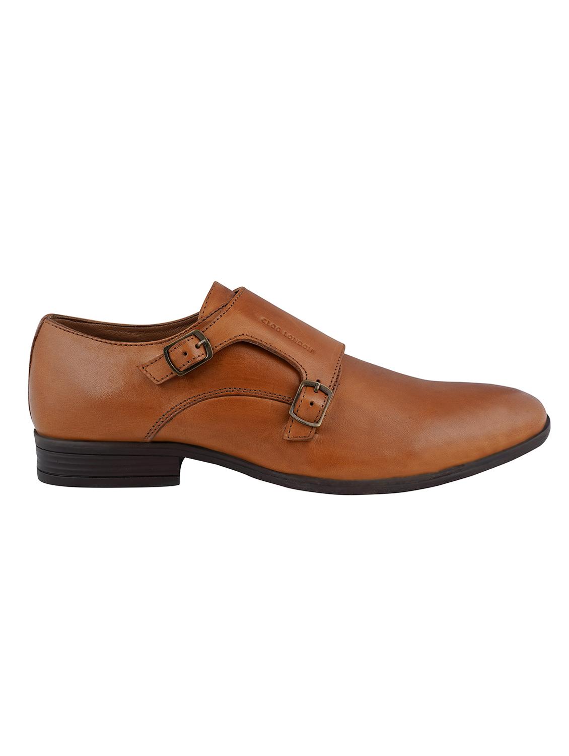 tan slip on monk straps - 17129939 - Zoom Image - 0