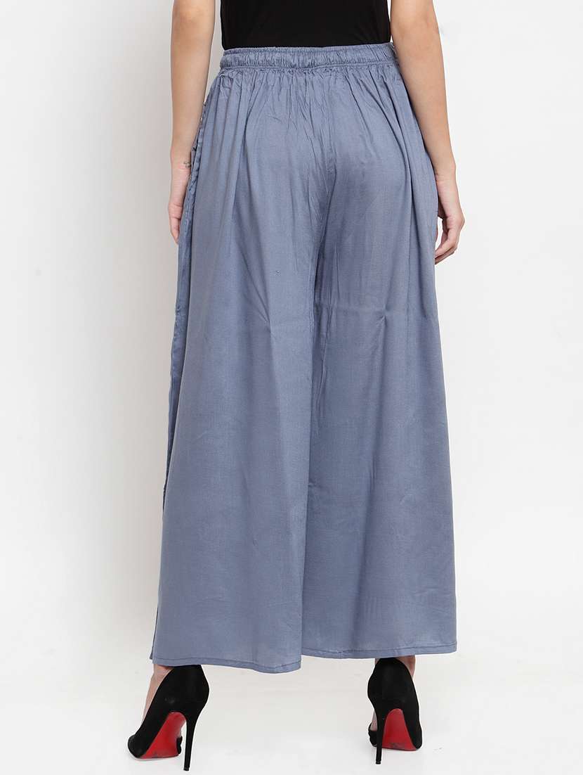 Drawstring Waist Flared Palzzo 