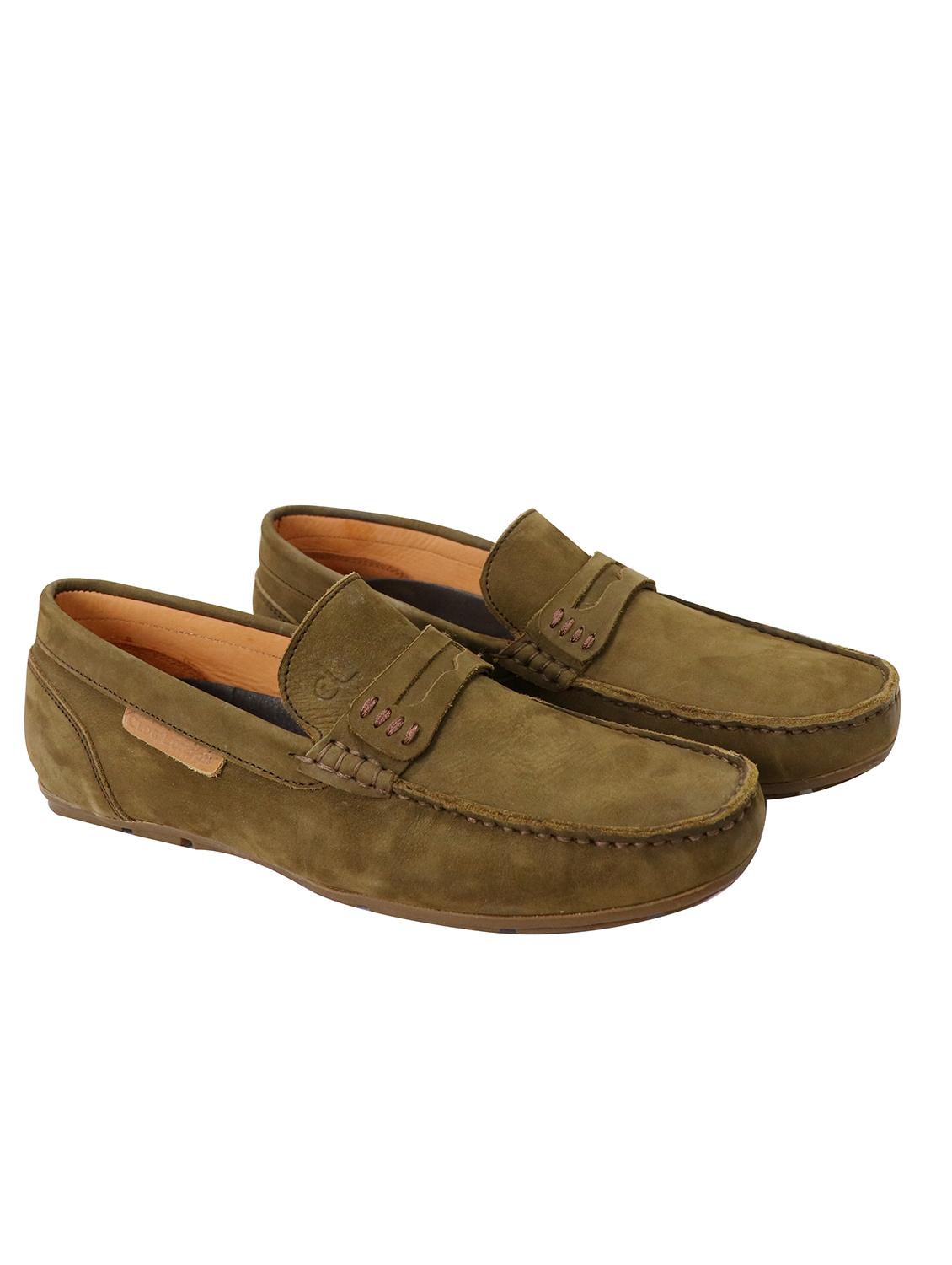 green slip on loafers - 17134361 - Standard Image - 3