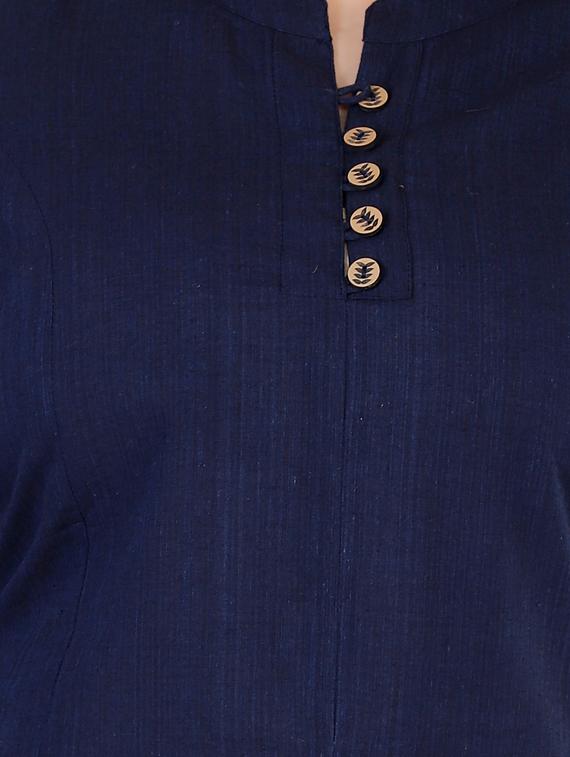 solid a-line kurta - 17136242 - Standard Image - 3