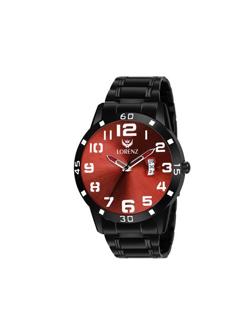 lorenz casual black chain maroon dial analog watch for men | watch for boys- mk-3060k - 17136824 - Standard Image - 0