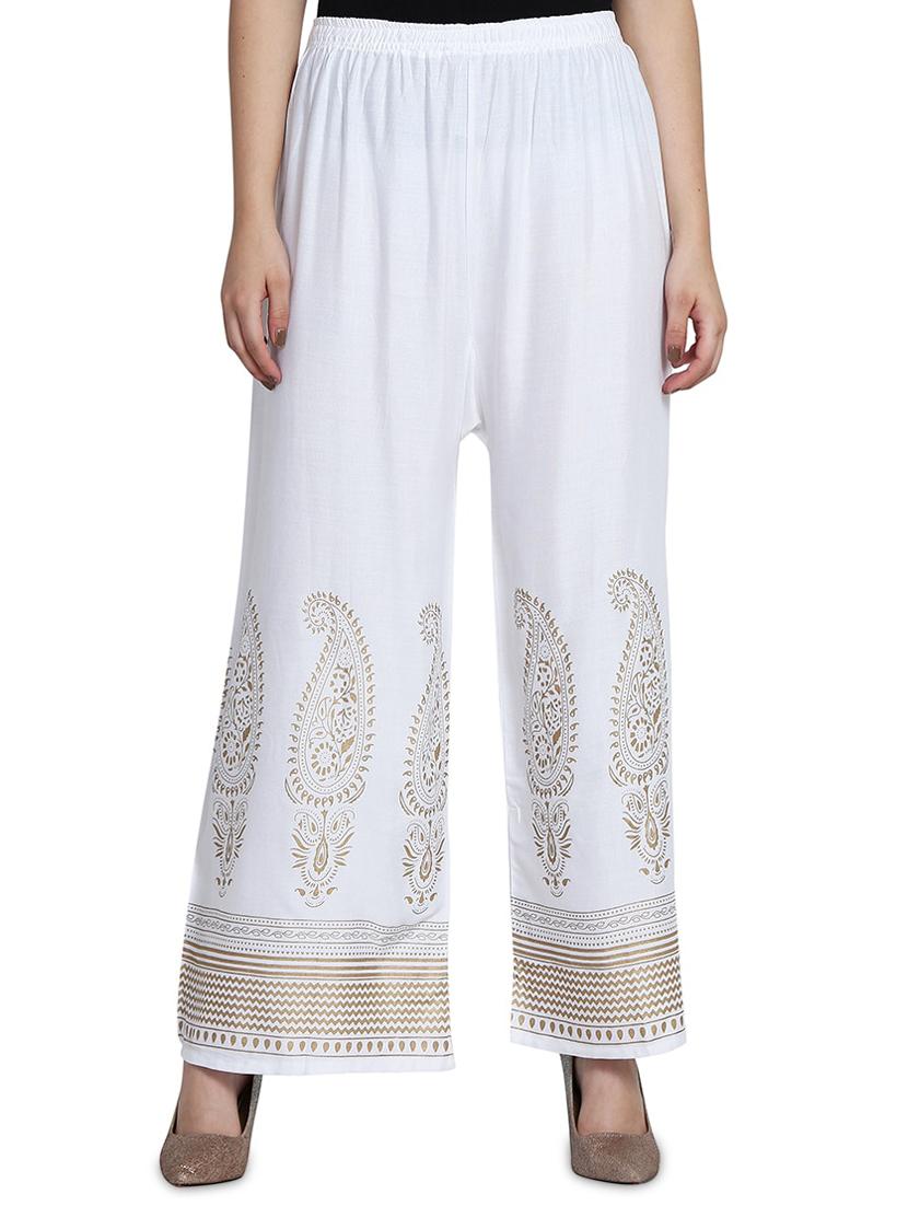gold print straight palazzo - 17138730 - Zoom Image - 0