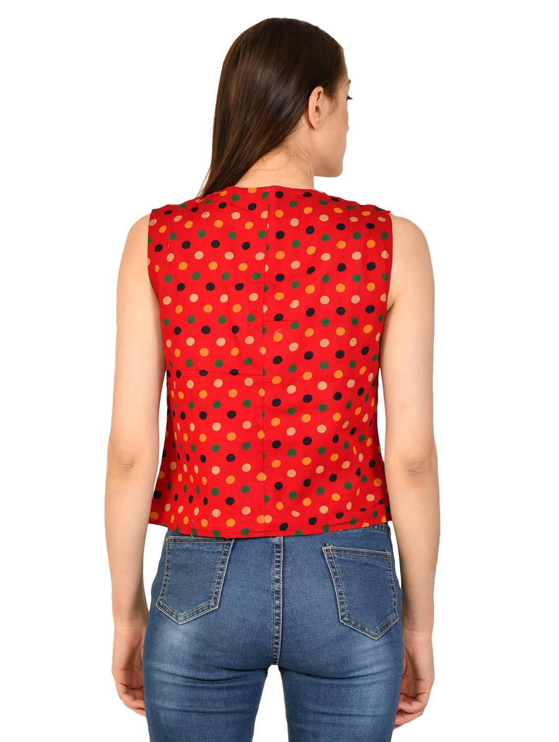 red polka dot shrug - 17138876 - Standard Image - 3