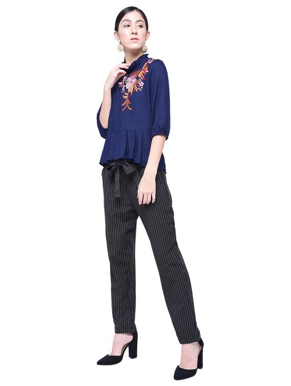 women's peplum mock neck top - 17138909 - Standard Image - 3