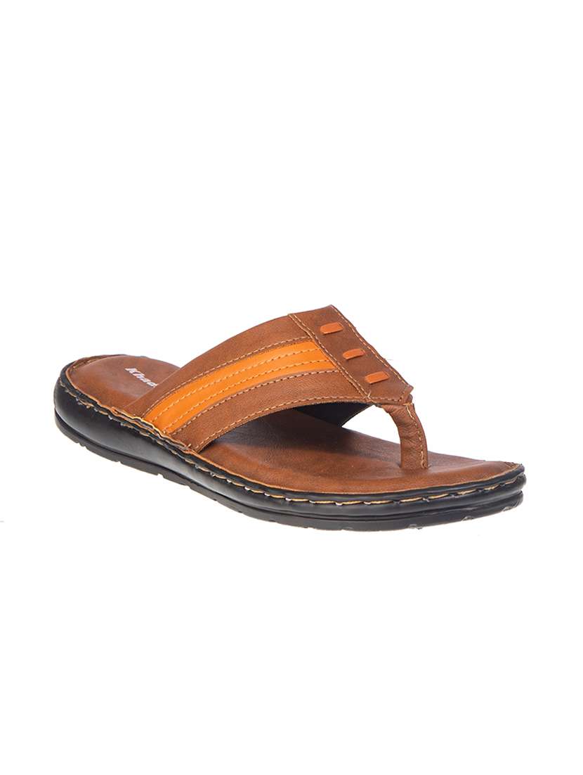 brown toe separator slippers