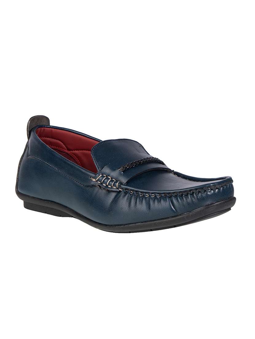 Buy online Navy Slip On Loafers from Casual Shoes for Men by