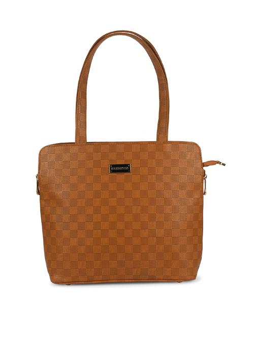 tan leatherette (pu) handbag - 17140764 -  Standard Image - 0