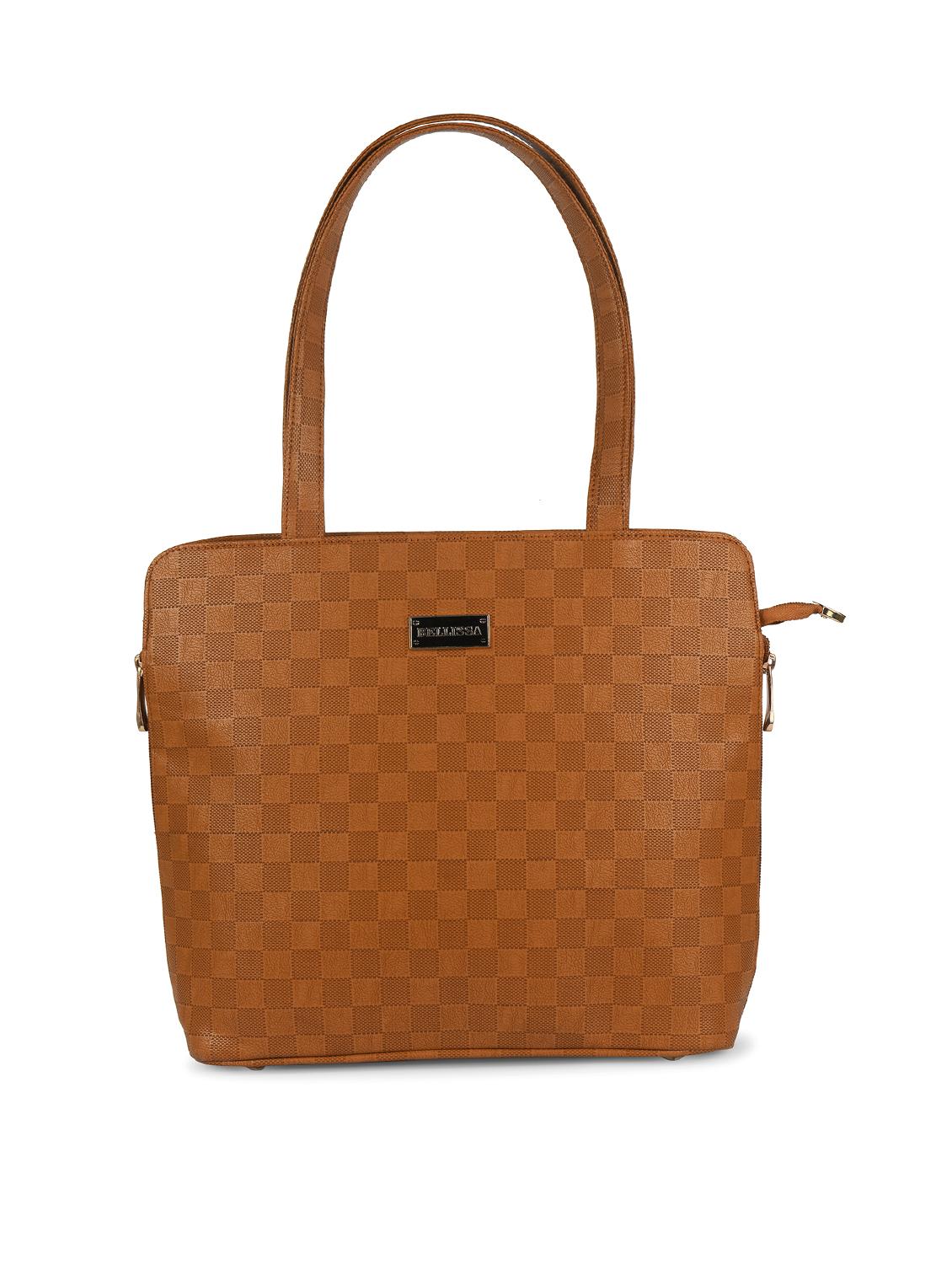 tan leatherette (pu) handbag - 17140764 -  Zoom Image - 0