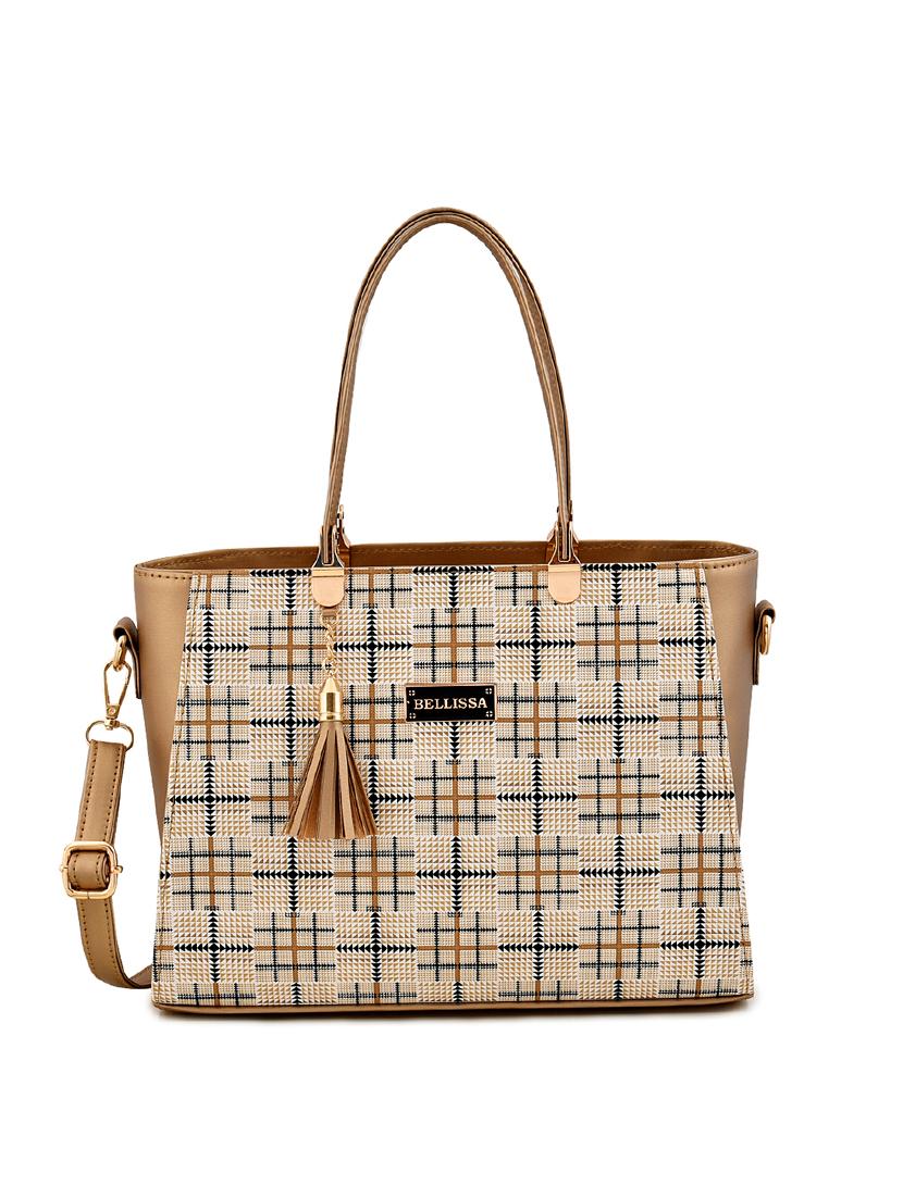 gold leatherette (pu) handbag - 17140768 - Zoom Image - 0