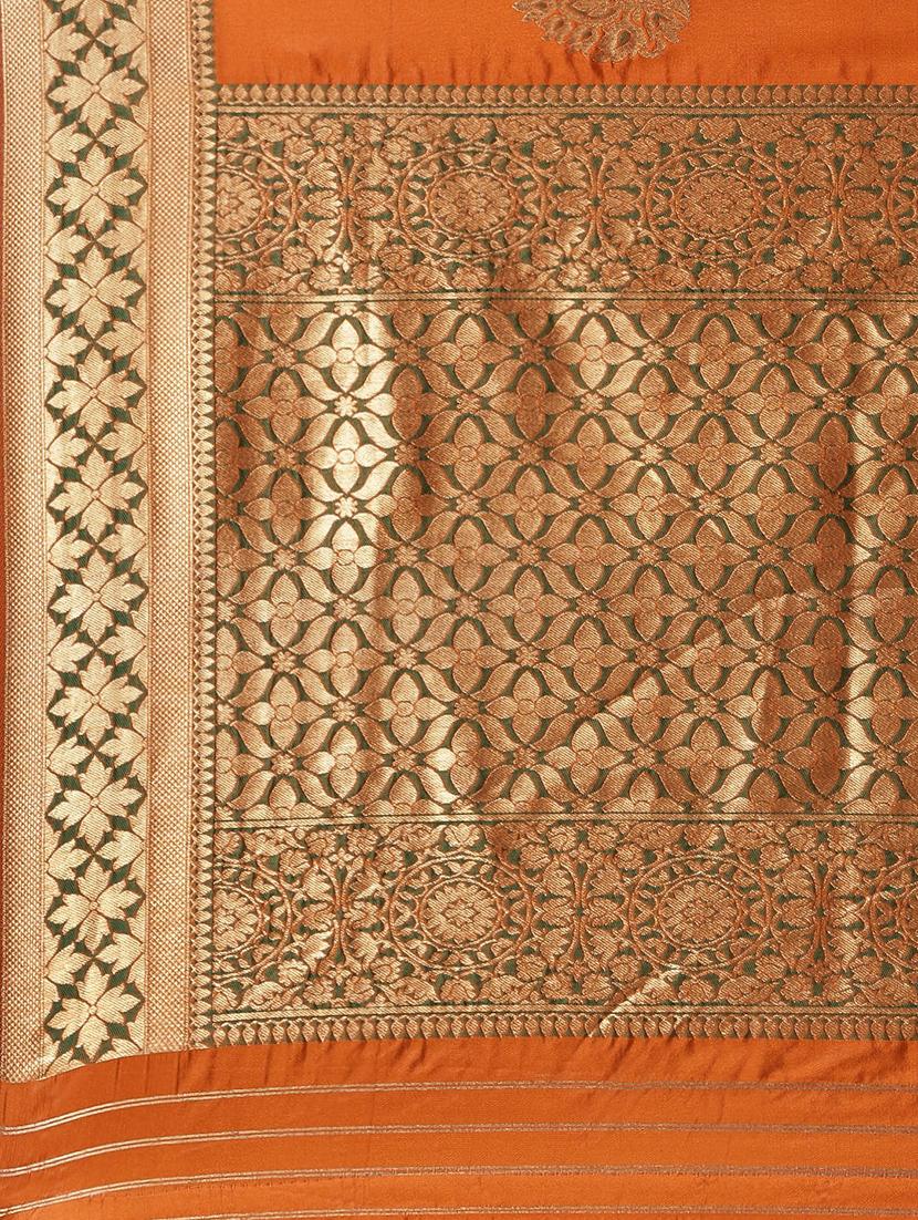self design banarasi saree with blouse - 17140853 - Standard Image - 3