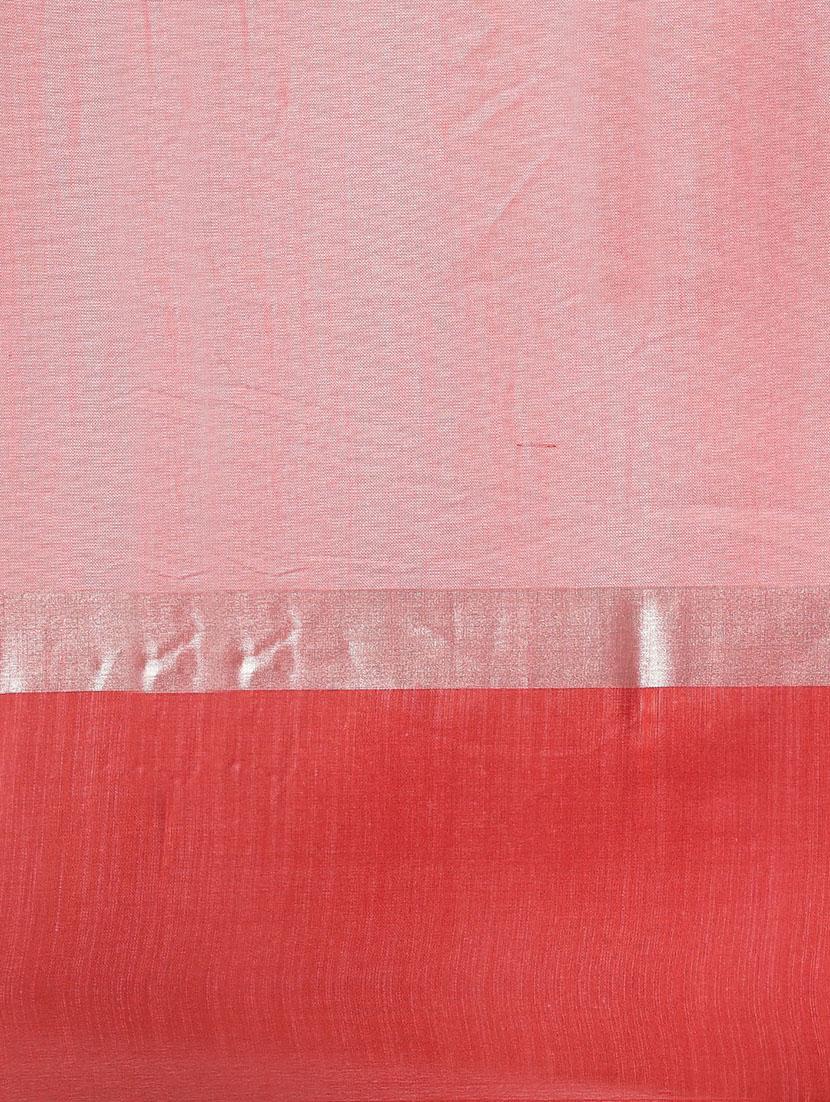solid woven saree with blouse - 17140862 - Standard Image - 3