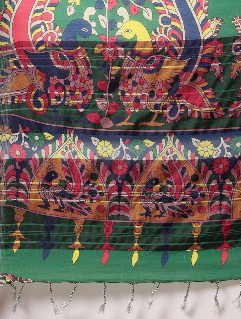 kalamkari woven saree with blouse - 17140954 -  Standard Image - 3