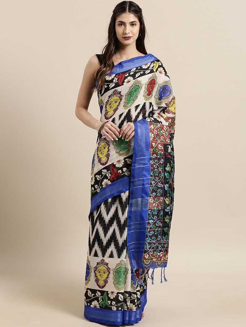 kalamkari woven saree with blouse - 17140955 -  Zoom Image - 0