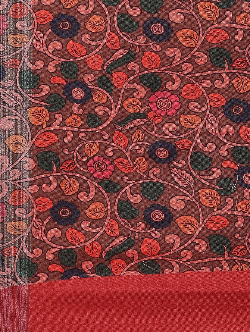 kalamkari woven saree with blouse - 17140959 - Standard Image - 5