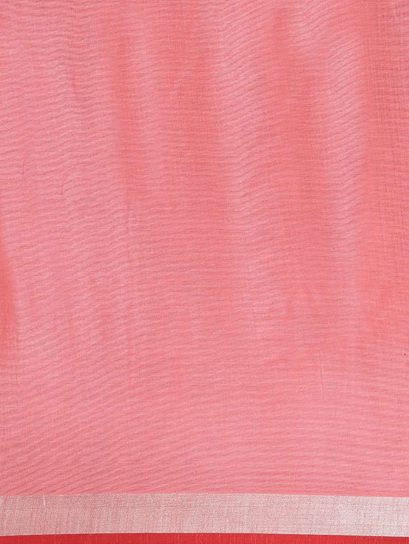 solid woven saree with blouse - 17140971 -  Standard Image - 3