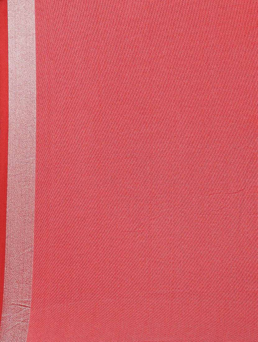 solid woven saree with blouse - 17140971 -  Standard Image - 5