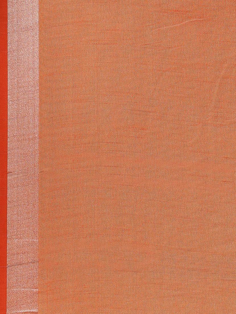 solid woven saree with blouse - 17140972 - Standard Image - 3
