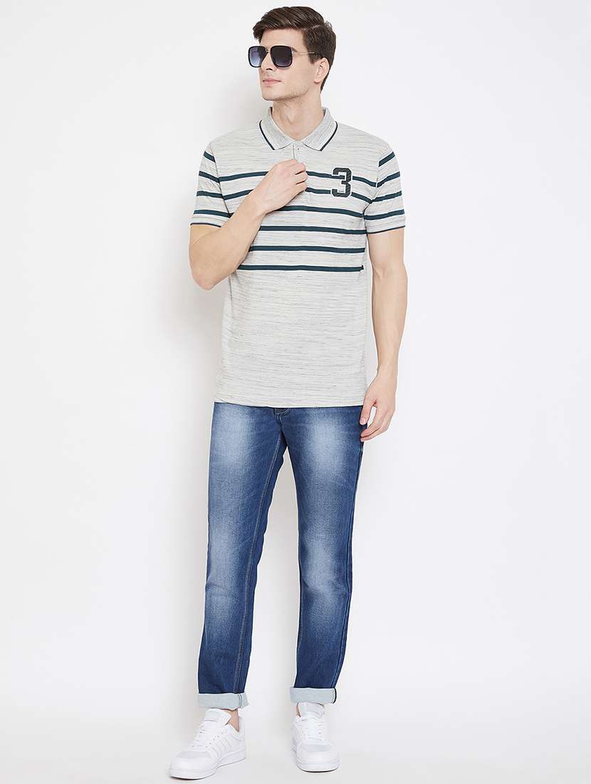men striped polo neck t-shirt - 17142194 -  Standard Image - 3