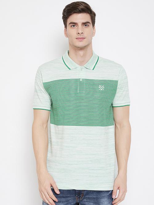 green striped polo t-shirt - 17142200 -  Standard Image - 0