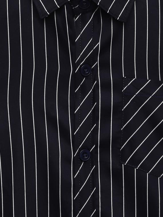 dark blue cotton shirt - 17142811 - Standard Image - 3