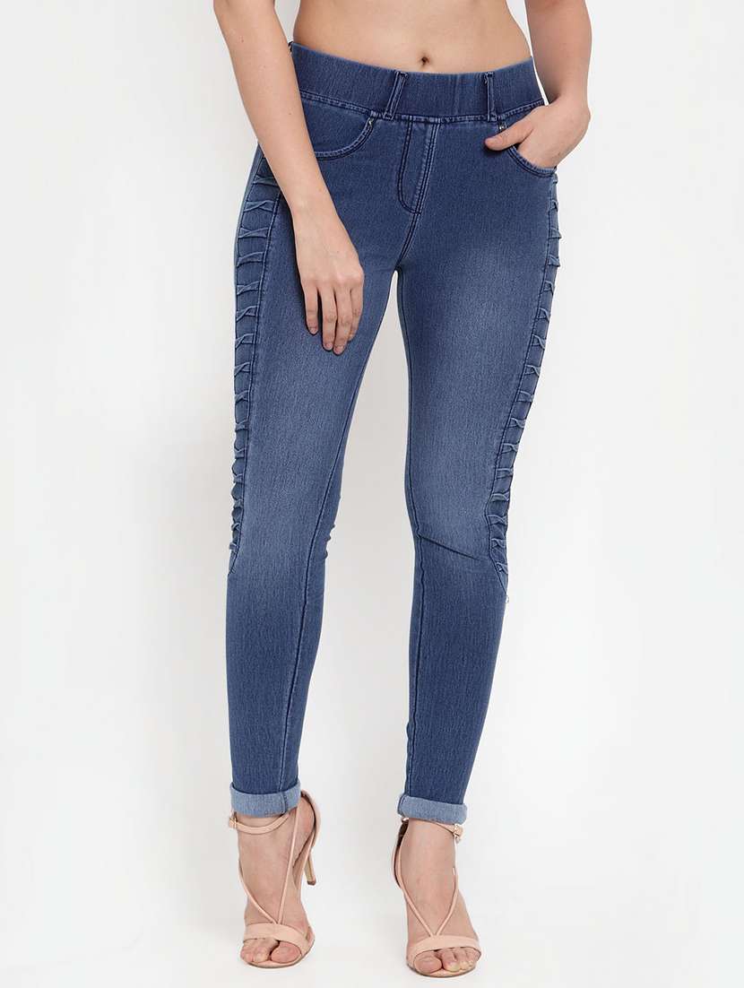 light blue denim jeggings - 17144201 - Zoom Image - 0