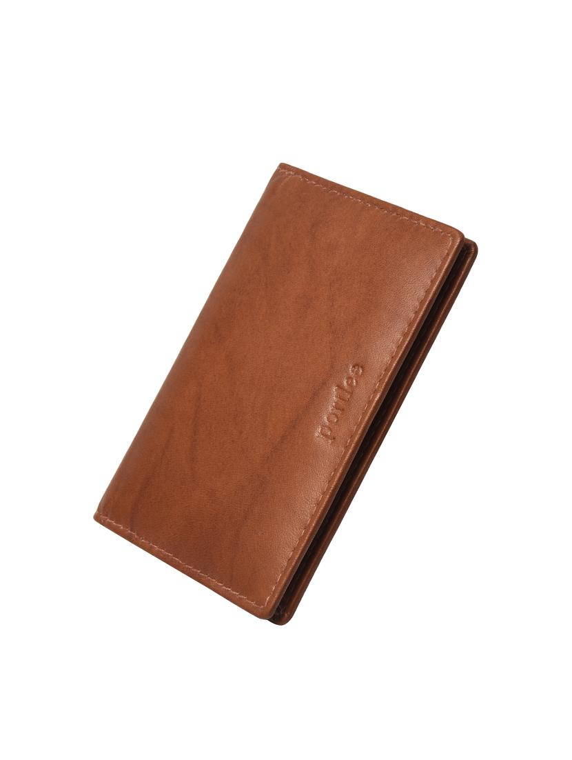 cognac leather card holder - 17145079 - Standard Image - 3
