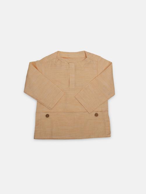 orange khadi kurta kurtas & set - 17145438 - Standard Image - 0
