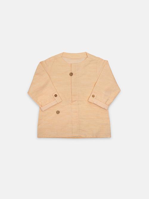 orange khadi kurta kurtas & set - 17145482 - Standard Image - 0