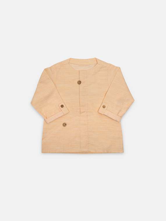 orange khadi kurta kurtas & set - 17145482 - Zoom Image - 0