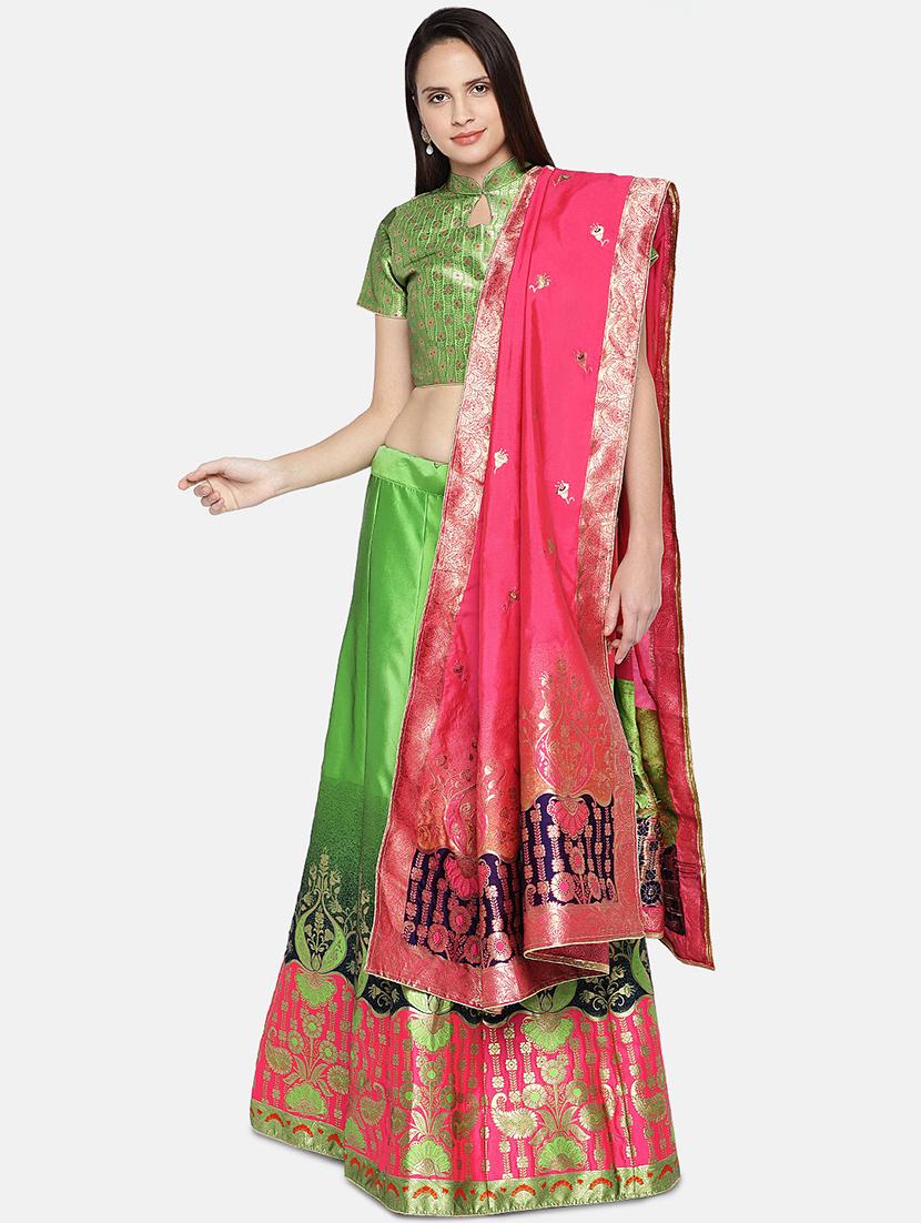 printed panelled lehenga - 17148051 -  Zoom Image - 0