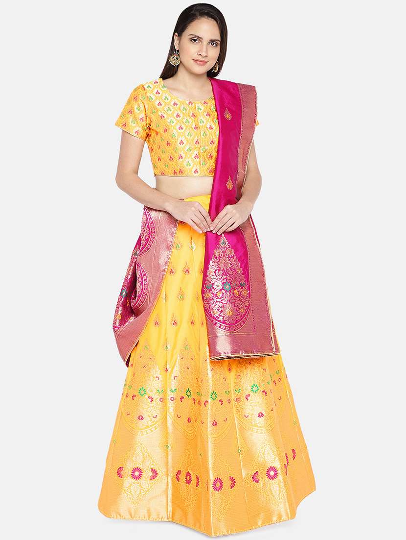 printed panelled lehenga - 17148055 -  Zoom Image - 0