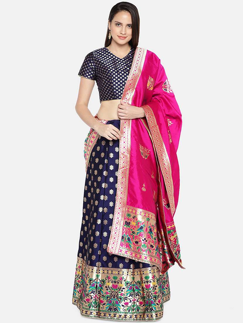 printed panelled lehenga - 17148059 -  Zoom Image - 0