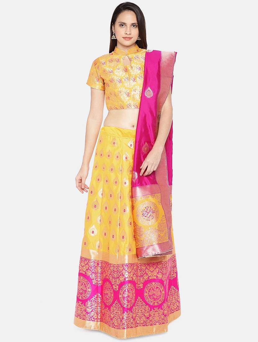 printed panelled lehenga - 17148060 -  Zoom Image - 0