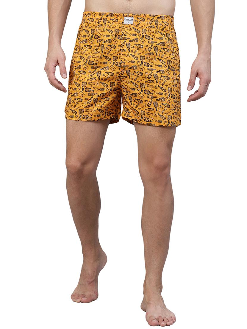orange printed boxer