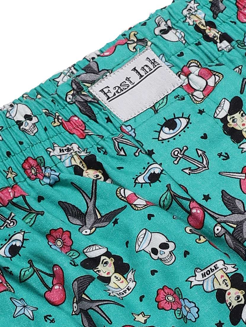 green printed boxer - 17148354 - Standard Image - 3