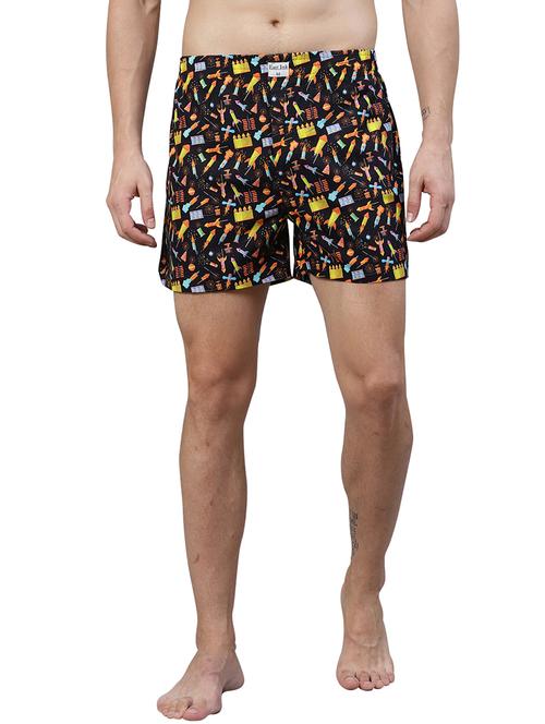 black printed boxer - 17148379 -  Standard Image - 0