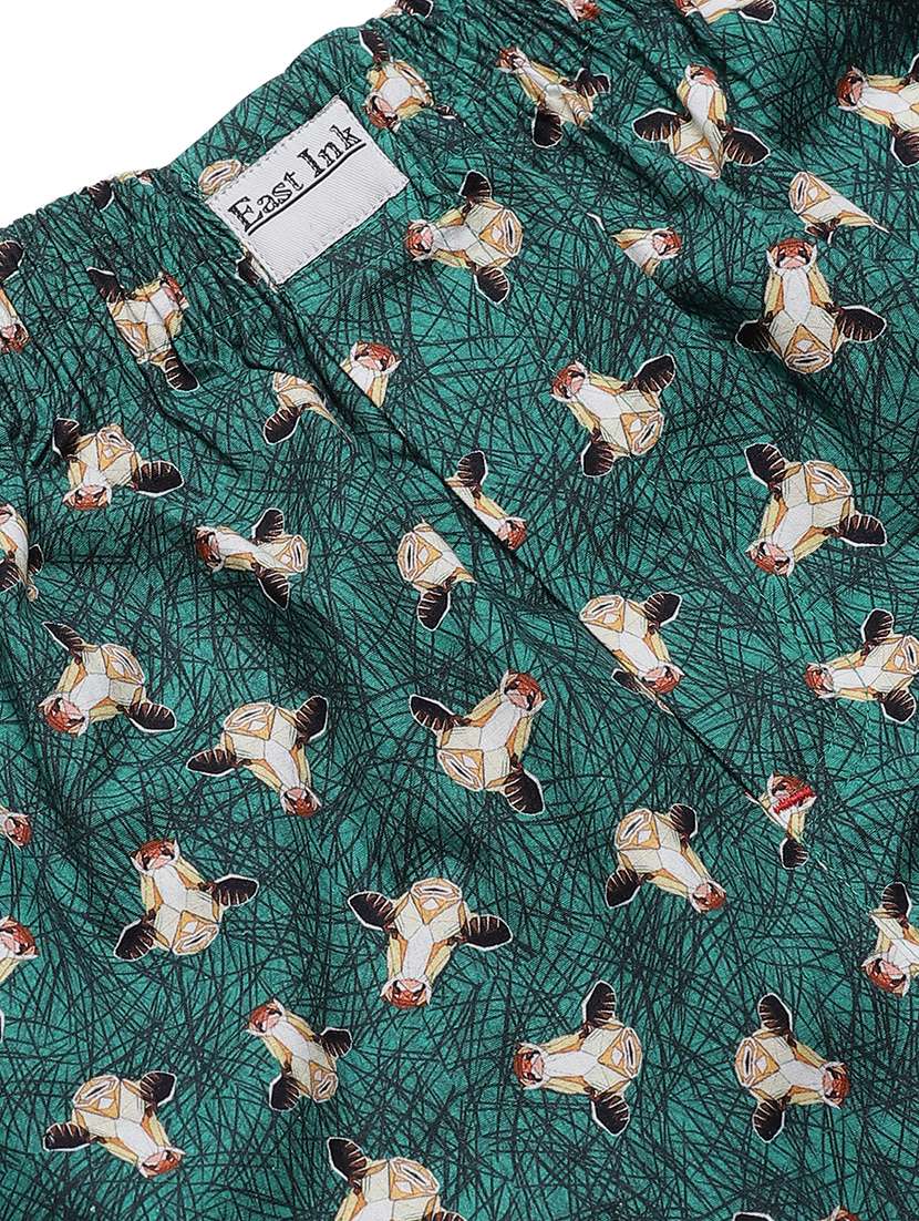 green printed boxer - 17148387 - Standard Image - 3