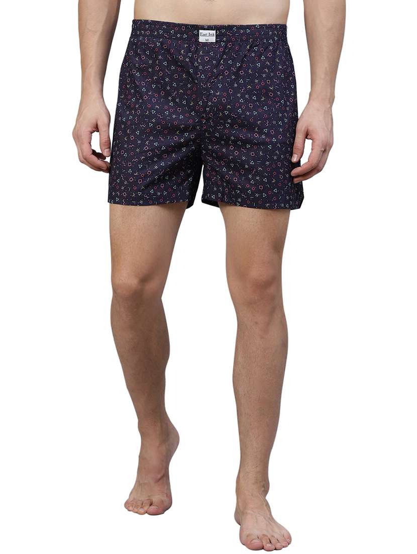 navy blue printed boxer - 17148391 - Zoom Image - 0