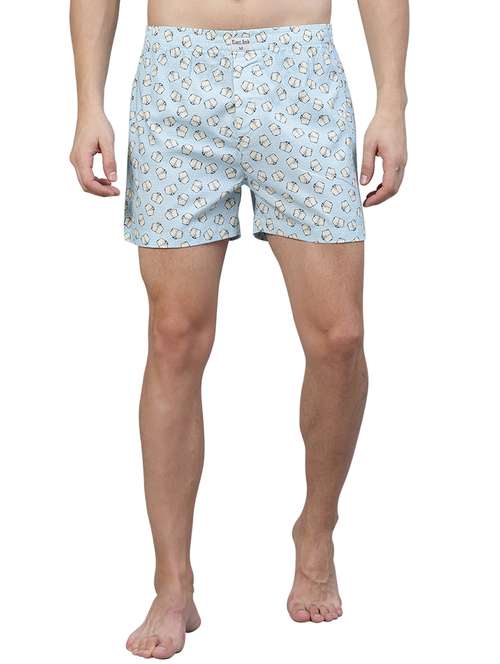 light blue printed boxer - 17148396 - Standard Image - 0